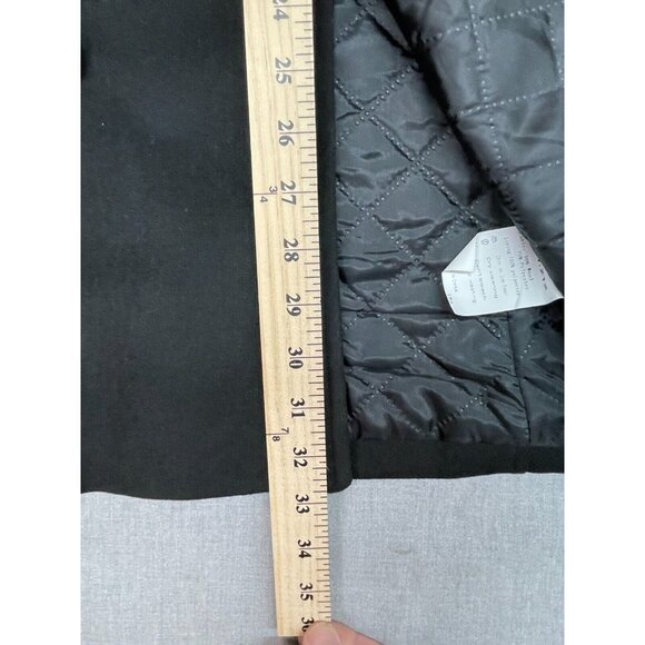 Women's Double Button Wool / Polyester Jacket in Black, Size Medium - Picture 3 of 6